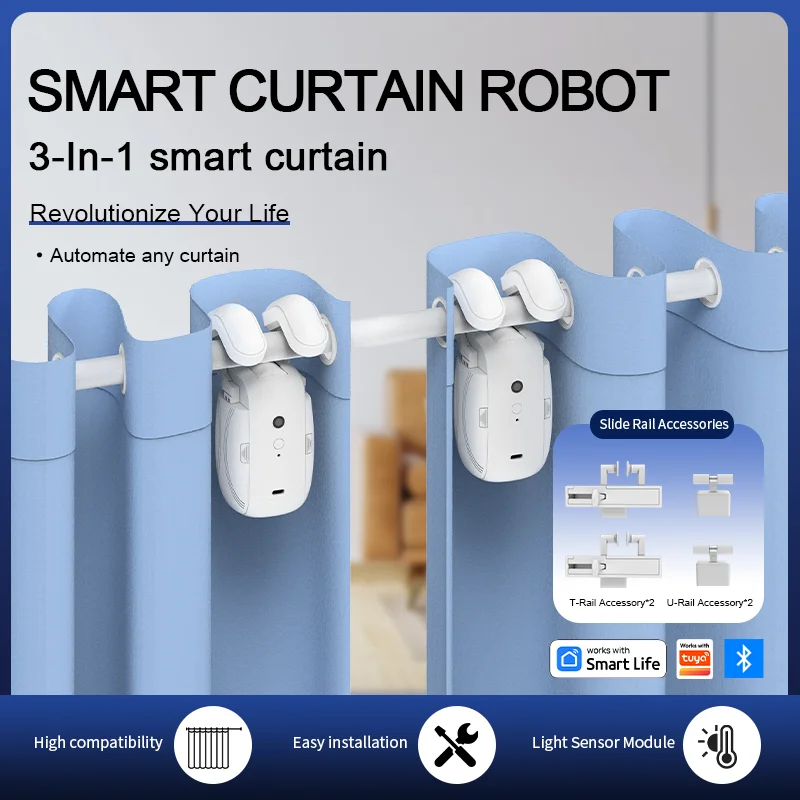 Smart Curtain Robot - Robot per Tende Intelligente Bluetooth, Connessione