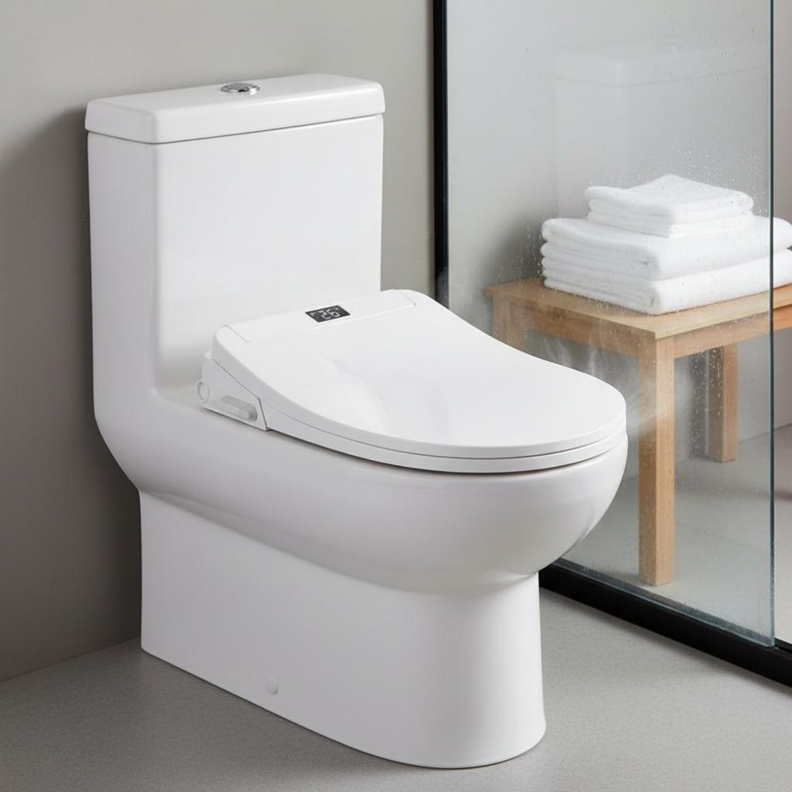 Smart Night Light - Sedile WC Intelligente con Funzione Asciugatura,