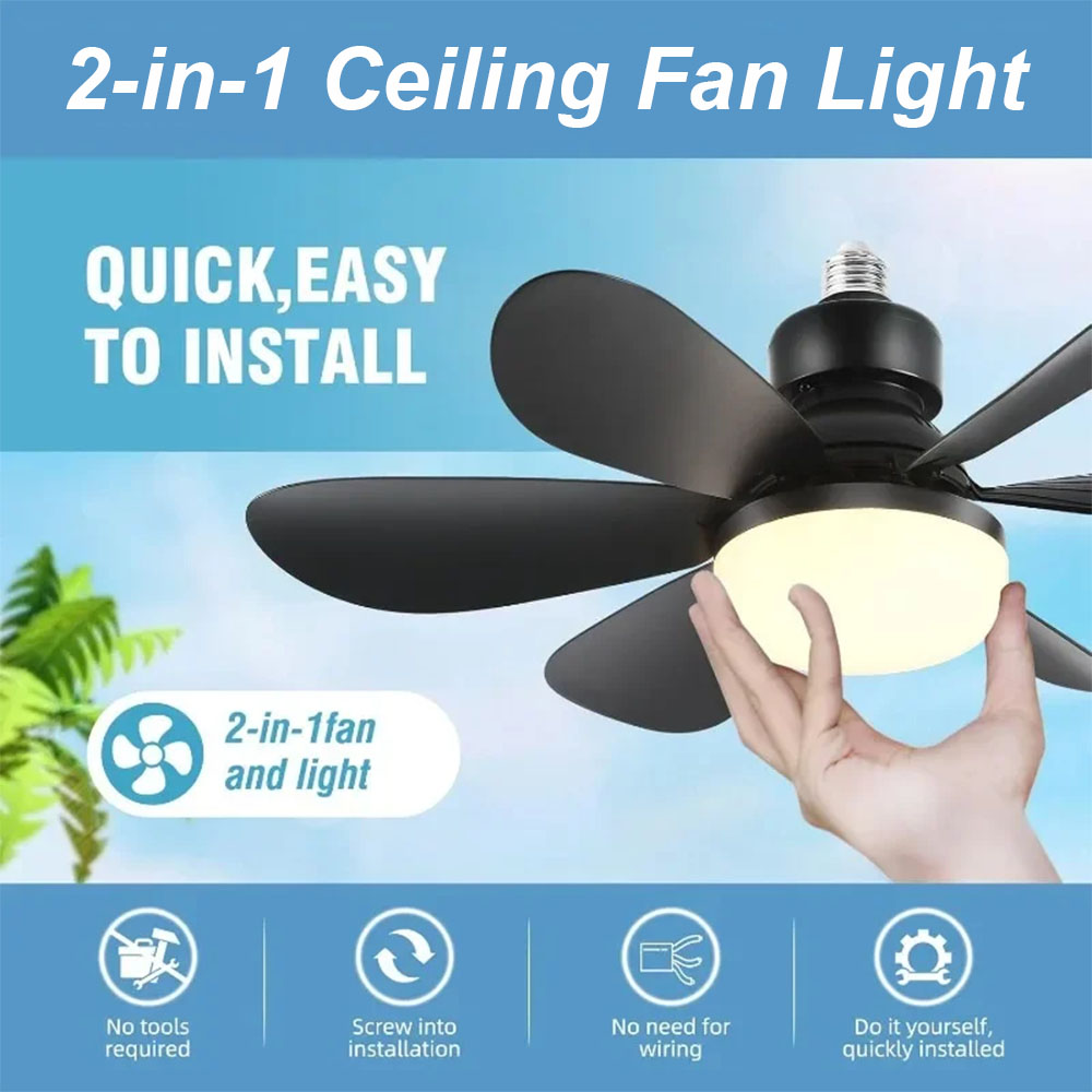 Smart Home Ventilation System - 30/40W Ventilatore da Soffitto Illuminazione Temperatura