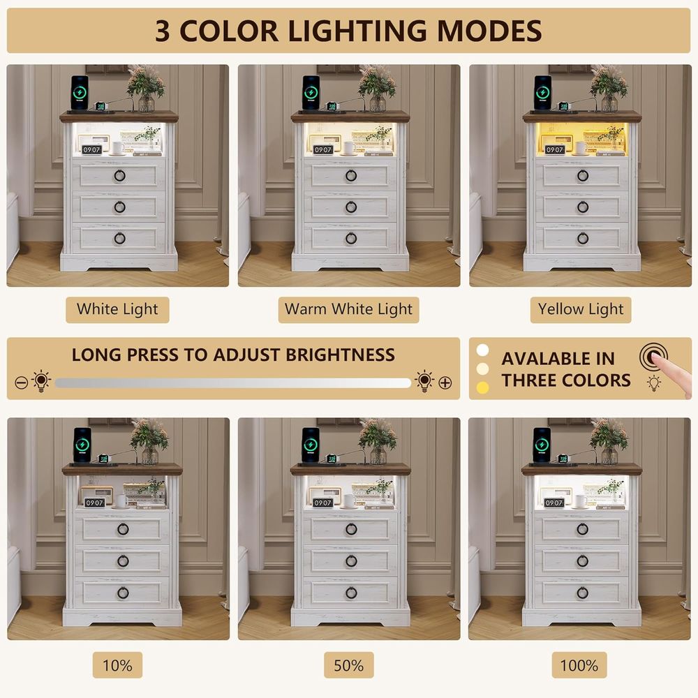 Comodino Armhouse con stazione - Smart Night Light recensione e prezzo